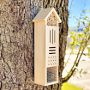 Pollination Palace Wooden House for Bees, Butterflies, Ladybugs & Insects, 5 Compartment