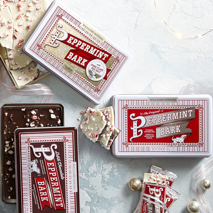 Williams Sonoma Peppermint Bark Trio: Original, Salted, & Dark