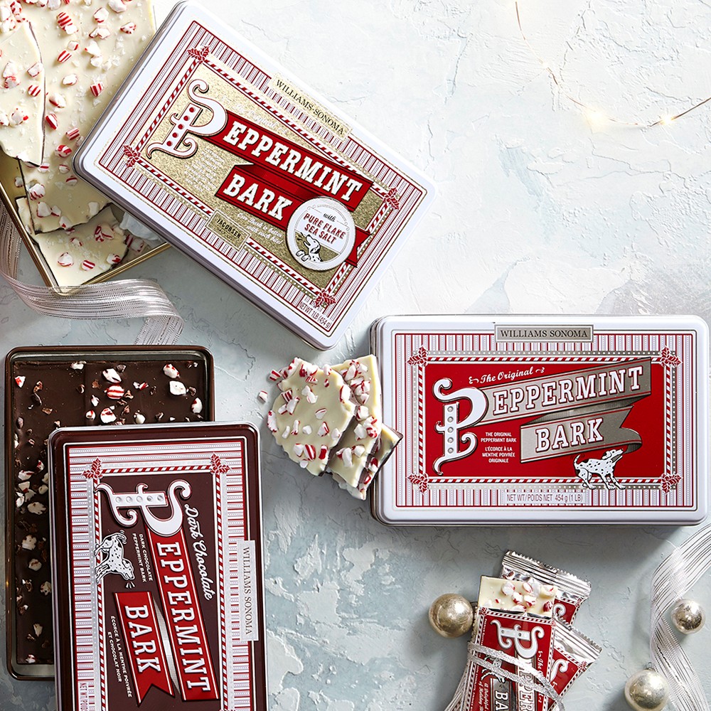 Williams Sonoma Peppermint Bark Trio: Original, Salted, & Dark