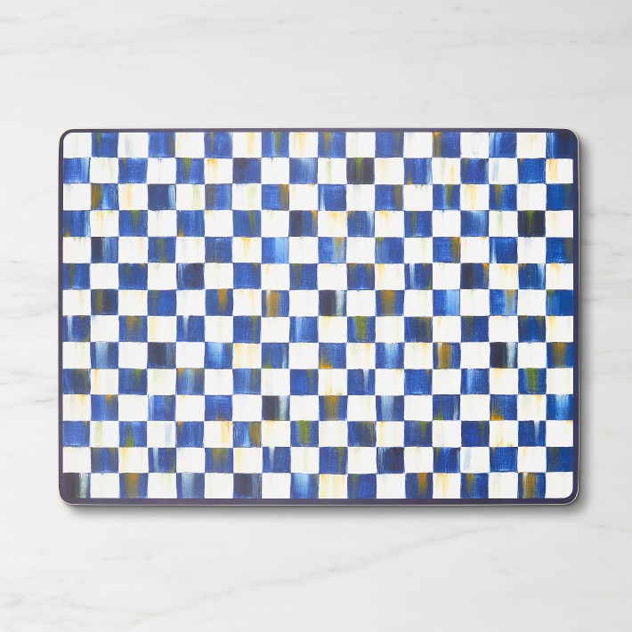 Mackenzie-Childs Royal Check Cork Back Placemats, Set of 4