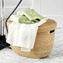 Hold Everything Rattan Oval Basket with Lid