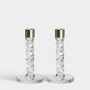 Orrefors Carat Candlestick, Set of 2