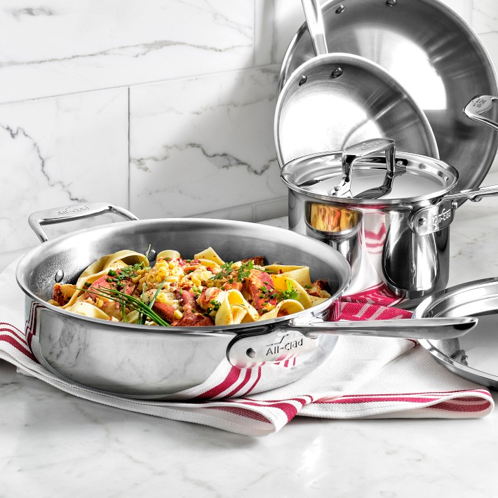 (お値下げ！)Williams Sonoma All-Clad 鍋　直径20 All-Clad G5™ Graphite Core Stainless-Steel 5-Piece Cookware