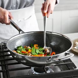 GreenPan&#8482; Spectra Thermobond Hybrid Ceramic Nonstick Covered Wok, 12&quot;