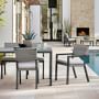 Larnaca Outdoor Slate Grey Metal Dining Table (94&quot;-108&quot;)