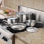 Cuisinart MultiClad Pro Tri-Ply Stainless-Steel 7-Piece Cookware Set