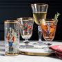 Gold Rim Wine Glasses, Set of 4