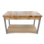 John Boos 60" 2 Drawer End-Grain Butcher Block Workbench