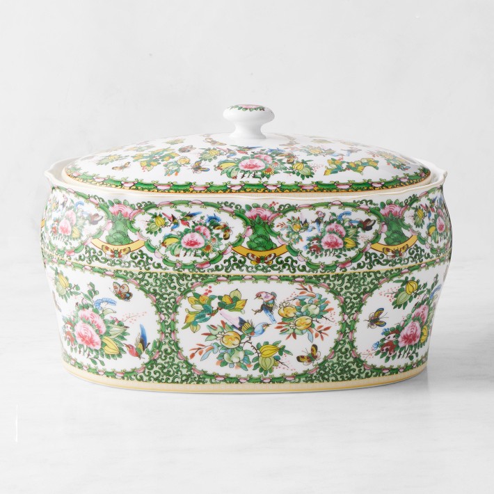 Famille Rose Porcealin Bread Box