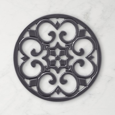 Williams Sonoma Cast Iron Grey Trivet, Round