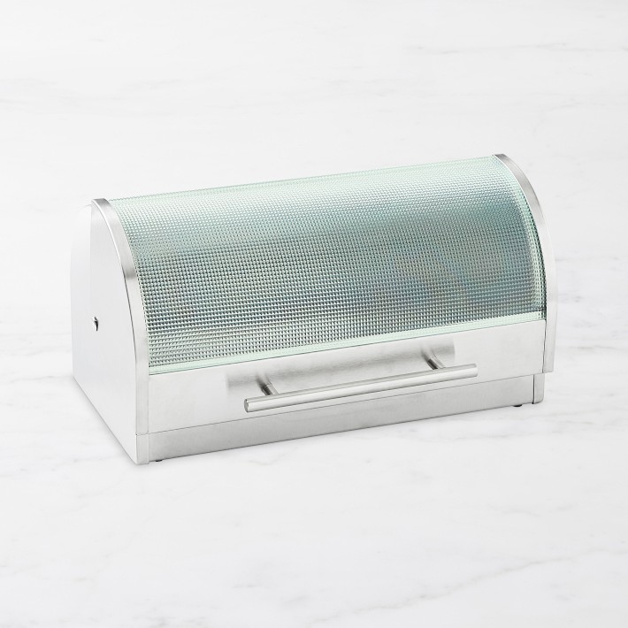 Stainless Steel and Glass Bread Box