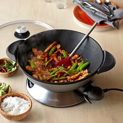 Breville Hot Wok Pro 8-Qt. Stainless-Steel Electric Wok