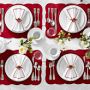 Red Border Table Runner