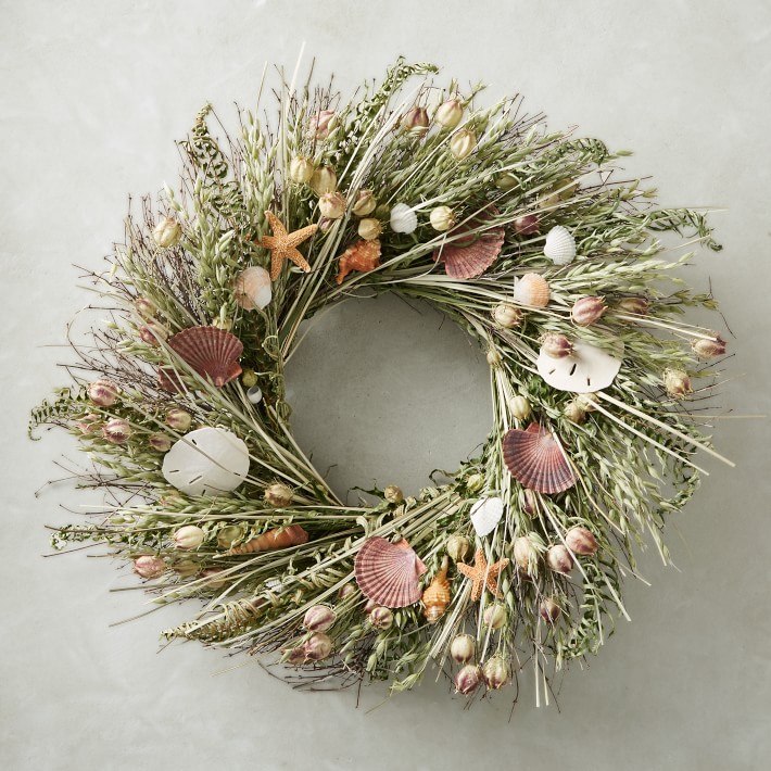 Seaside Live Wreath, 22"