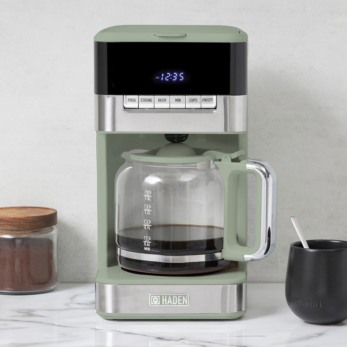 Haden 12-Cup Quintessential Brew Coffee Maker, Cedar Green & Chrome