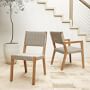 Larnaca Outdoor Natural Teak x All-Weather Weave Dining Armchair