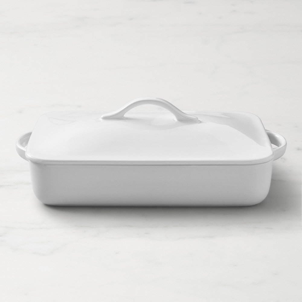 Williams Sonoma Essential Covered Rectangular Baker, 4-Qt. - WHITE