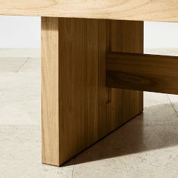 San Clemente Natural Teak Outdoor Rectangle Coffee Table (60&quot;)