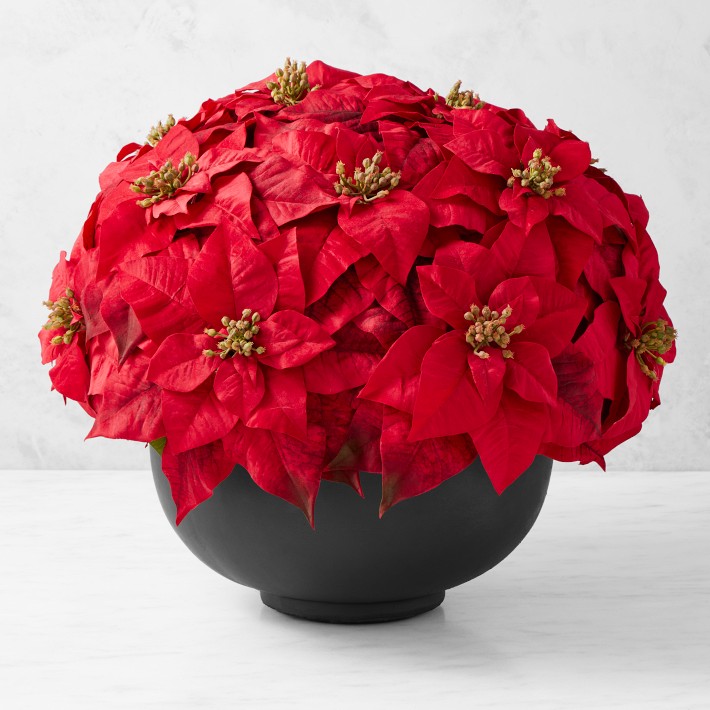 Jeff Leatham Faux  Holiday Red Poinsettia