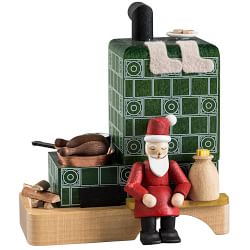 Richard Glaesser Incense Burner , Smoke Stove with Santa Claus