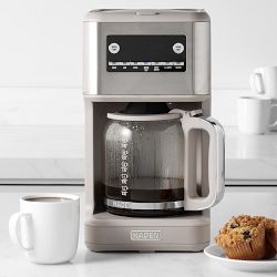 Haden Bristol 14-Cup Coffee Maker, Matte Putty & Chrome
