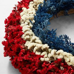 4th of July Stars &amp; Stripes Live Wreath, 20&quot;