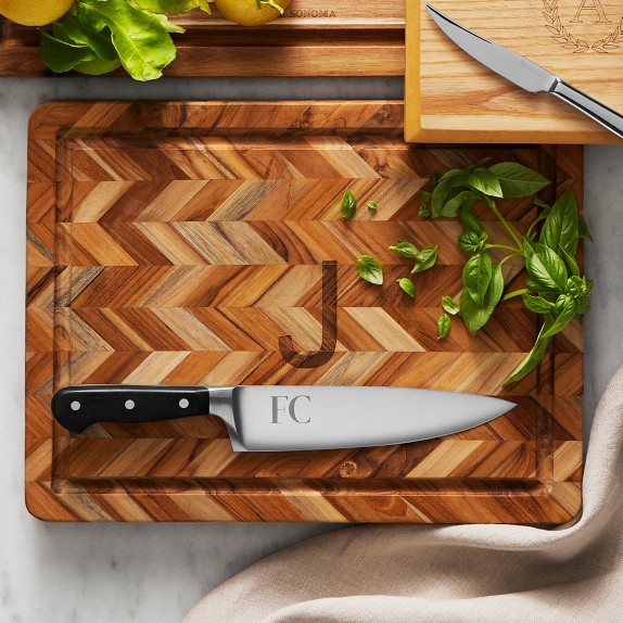 Herringbone Cutting and Carving Board, Teak