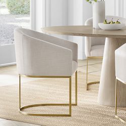 Bradley Upholstered Curved Back Dining Armchair