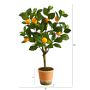 Faux Lemon Tree in Pot, 24&quot;