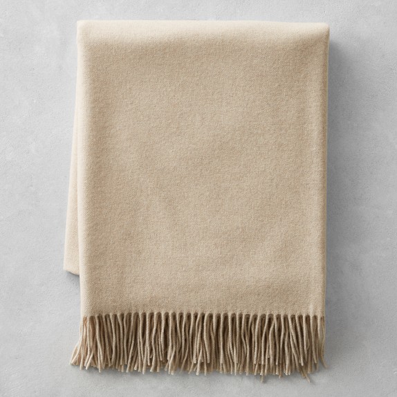 European Solid Cashmere Throw