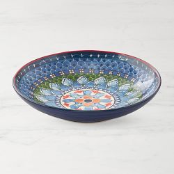 Sicily Ceramic Pasta Bowls, Set of 4, Green