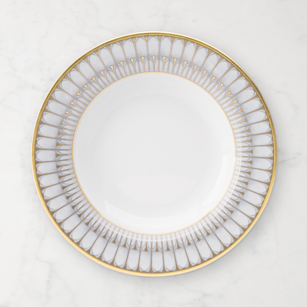 Deshoulieres Arcade Gris Rim Soup Bowl