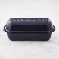 Emile Henry French Ceramic Italian Bread Loaf Baker, Navy