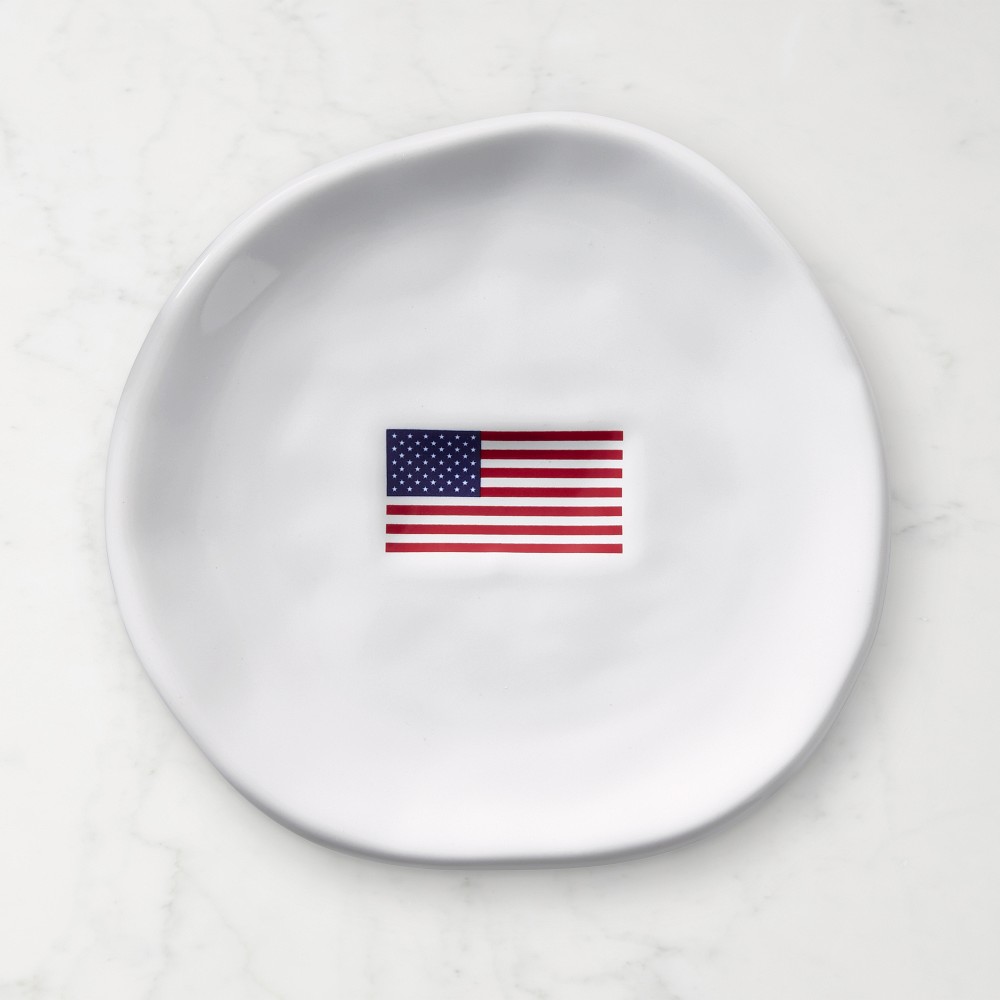 American Flag Appetizer Plates, Set of 4