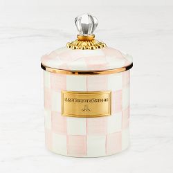 MacKenzie-Childs Rosy Check Enamel Canister, Small