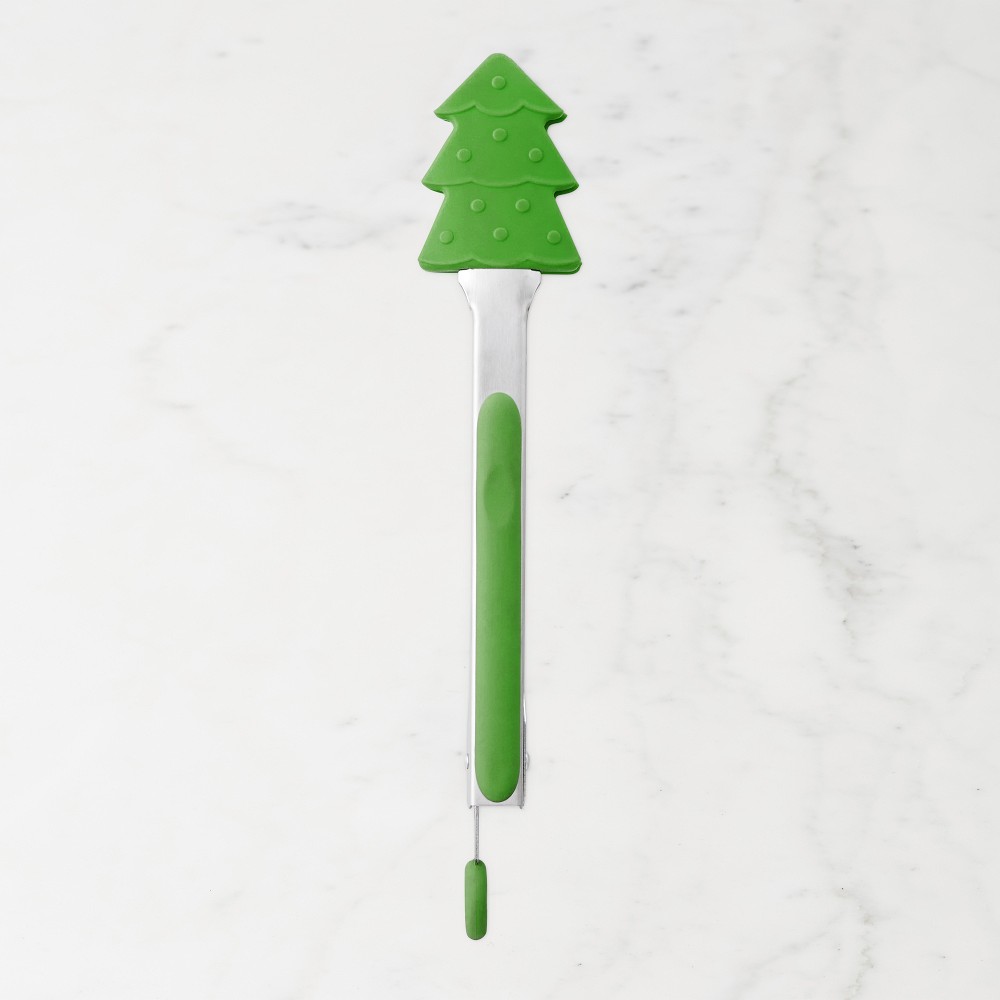 Green Tree Novelty Silicone Tongs