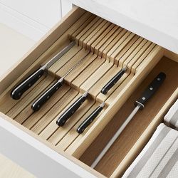 Hold Everything In-Drawer Knife Organizer, Ashwood