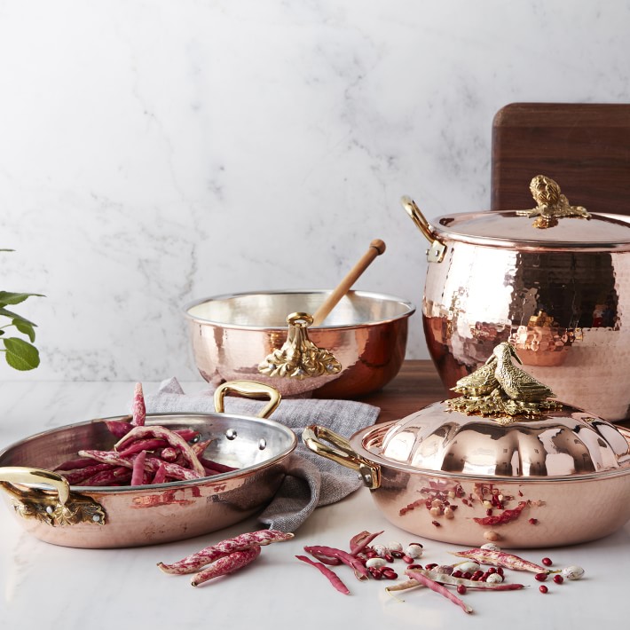 Ruffoni Historia Hammered Copper Chef's Pan with Acorn