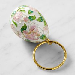 Cloisonn&#233; Egg Napkin Rings, Set of 4