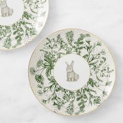 OPEN BOX: Garden Lattice Bunny Salad Plates, Set of 4
