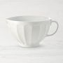 Ridged Ceramic Batter Bowl, White 