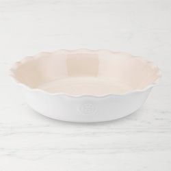 Emile Henry Modern Classics French Ceramic Pie Dish, White