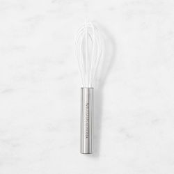 Williams Sonoma Stainless-Steel Silicone Mini Whisk, White