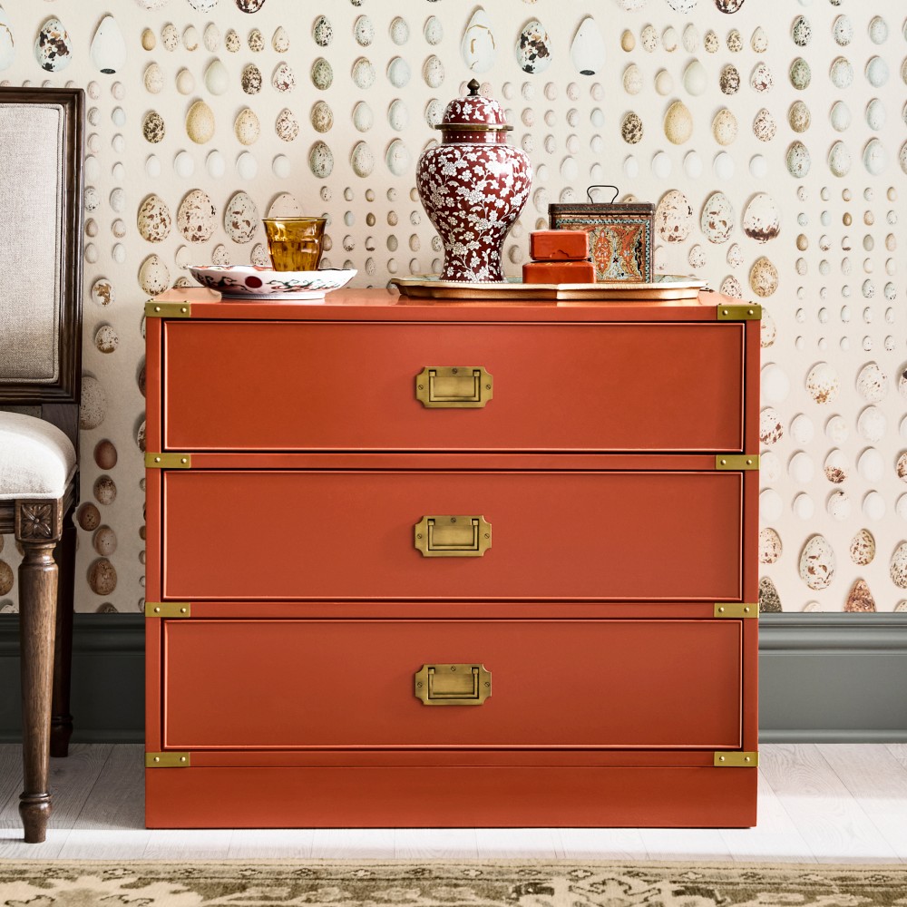 Campaign 3-Drawer Nightstand, Persimmon (30&quot;)