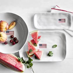 American Flag Serving Bowl