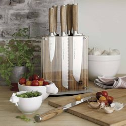 Schmidt Brothers Zebra Wood  Knife Block, Set of 7