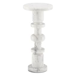 Irene Accent Table, Marble, White