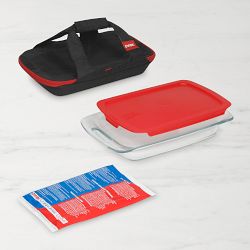 Pyrex 2.85L Easy Grab Oblong Black Portable Sleeve