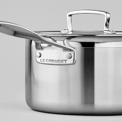 Le Creuset Classic Stainless-Steel Saucepan, 3-Qt.