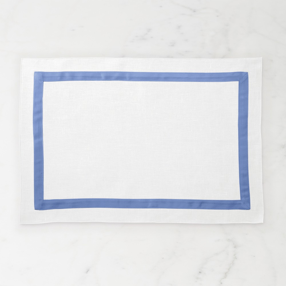 Matouk Lowell Placemats, Set of 4, Azure